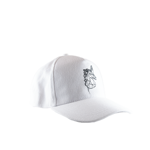 White Unicorn Crystal Logo Dad Hat